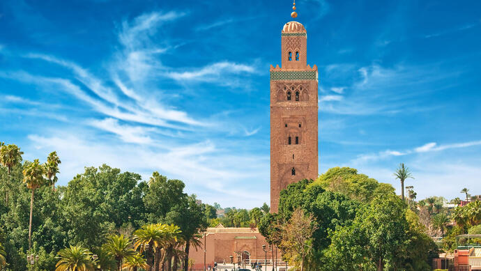 Stadt Marrakesch in Marokko