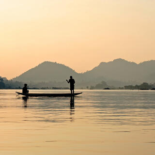 Fischer auf dem Mekong
