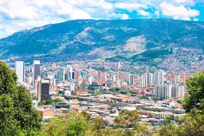Stadtpanorama auf Medellin