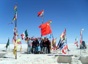 SKR Gruppe in der Salar de Uyuni