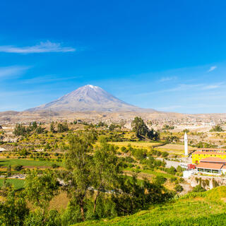 Blick auf den Vulkan bei Arequipa