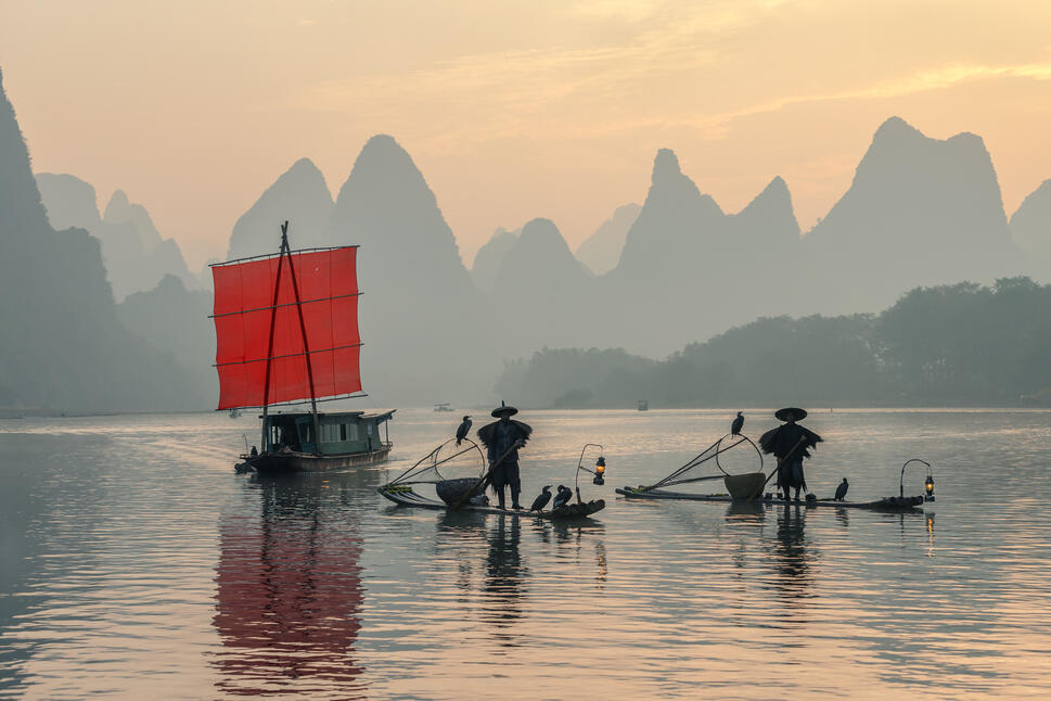 Fischerboote auf dem Li River