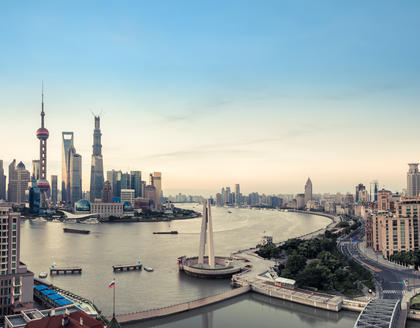 Blick auf Shanghai