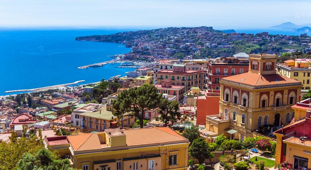 Blick über Neapel Italien Reisen