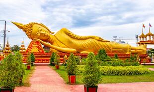 Die goldene Stupa von Pha That Luang