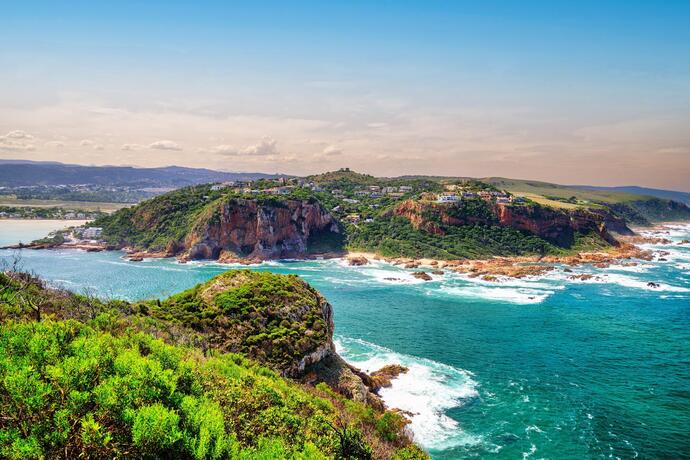 Blick auf die Garden Route an der Küste von Knysna  auf einer Südafrika Reise