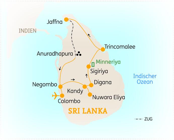 14 Tage Sri Lanka Rundreise Höhepunkte Norden 2020