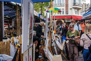 Künstlermarkt in Paris