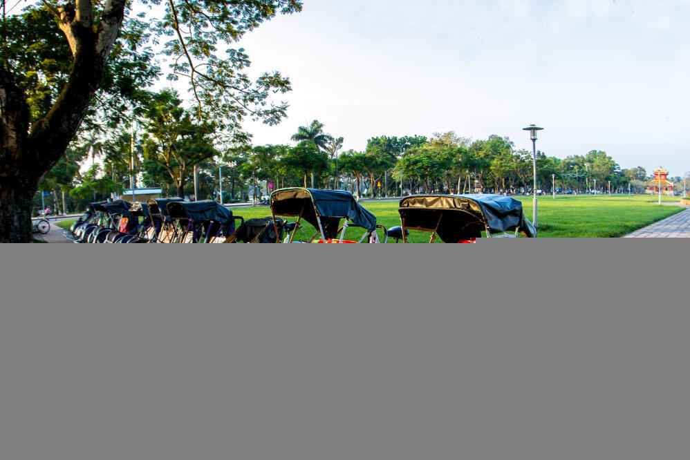 Fahrradrikschas in Hue