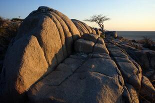 Landschaft in der Makgadikgadi Salzpfanne
