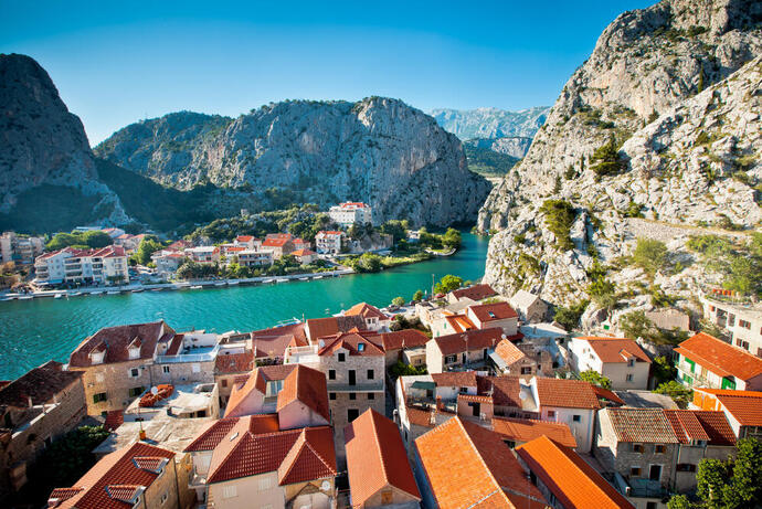 Panoramablick auf Omis