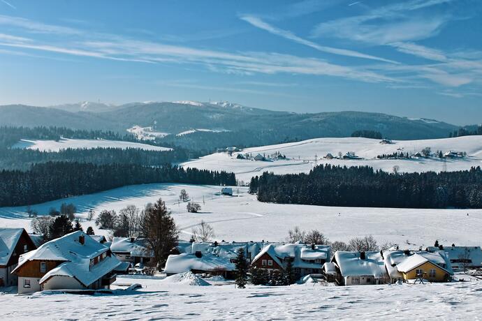 Breitnau im Winter. Schwarzwald