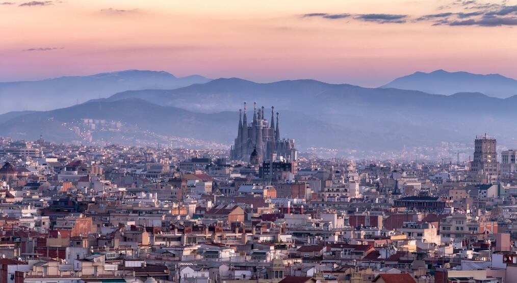 Panorma über Barcelona, Sagrada Familia, Barcelona Städtereise