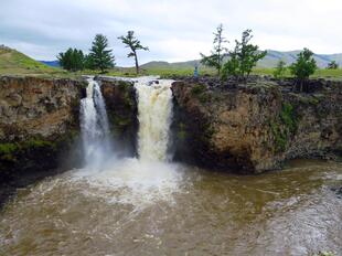 Wasserfall im Orkhon-Tal