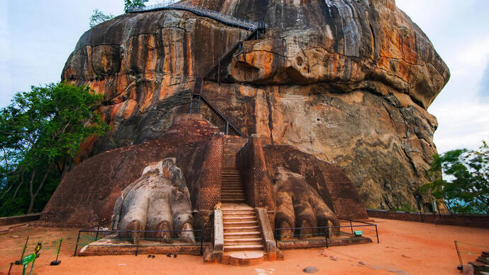 der Löwenfelsen in Sigiriya in Sri Lanka