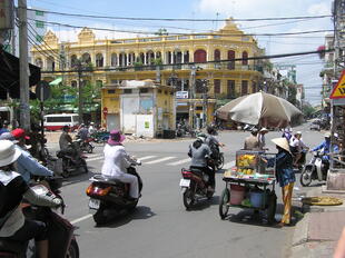 Lebendiges Treiben in Saigon 