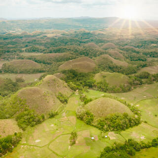 Ausblick auf die Schokoladenhügel auf Bohol