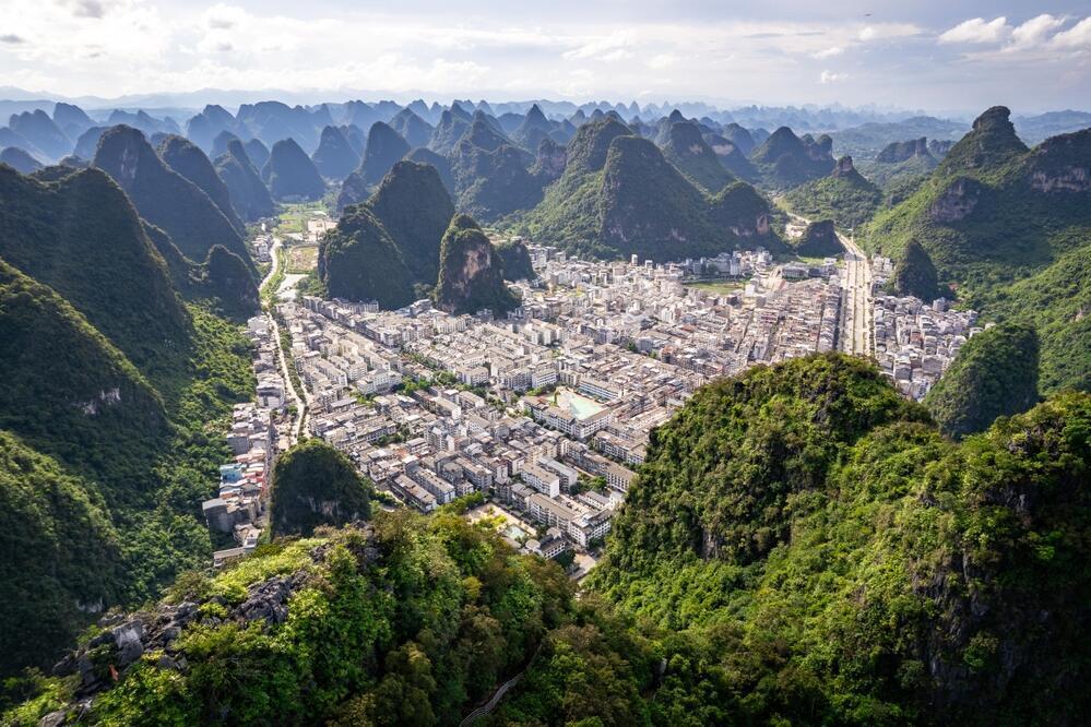 Blick auf Yangshuo 