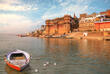 Boot auf dem Ganges in Varansi