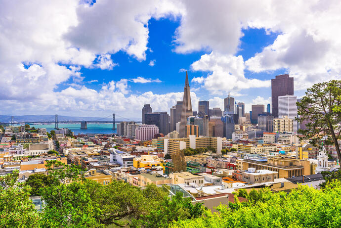 Blick auf San Francisco in den USA