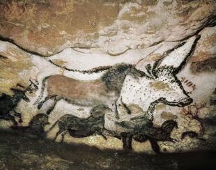 Malereien in Höhlen von Lascaux 