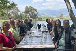 Weinverkostung auf dem Jordan Wine Estate