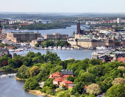 Blick auf die Altstadt und die Insel Djurgården