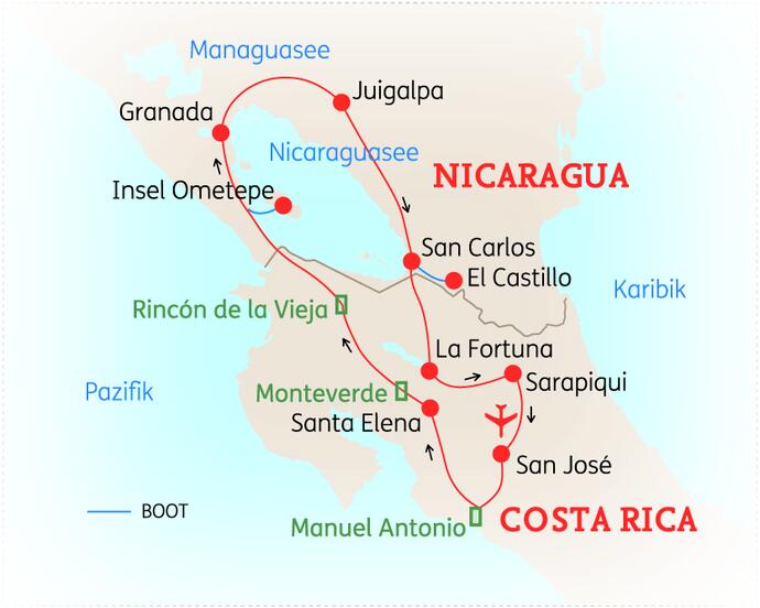 15 Tage Costa Rica Rundreise Höhepunkte Nicaragua 2020