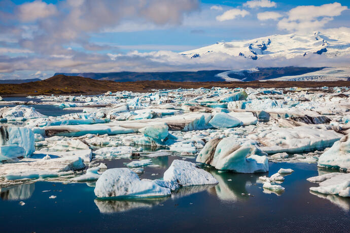 Gletscherlandschaft von Jökulsárlón in Island