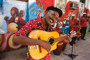 Straßenmusiker in Santiago de Cuba