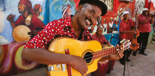 Straßenmusiker in Santiago de Cuba