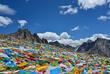 Der Dolma La Pass in Tibet, China, ist zu sehen, während der Umrundung des heiligen Berges Kailash. Der Pass liegt auf einer Höhe von 5.648 Metern.