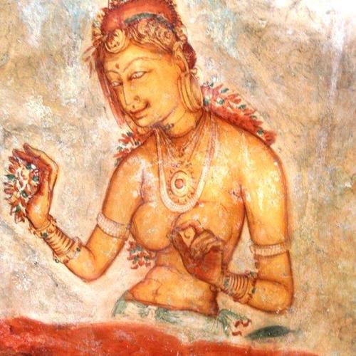 Fresken der Wolkenmädchen in Sigiriya