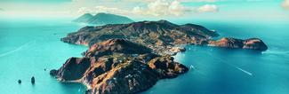 Blick auf Liparische Inseln