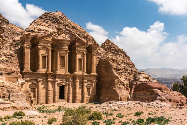 Felsenstadt Petra während einer Jordanien Reise