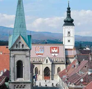 Markuskirche auf dem Markusplatz in Zagreb