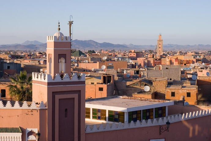 Blick auf Marrakesch