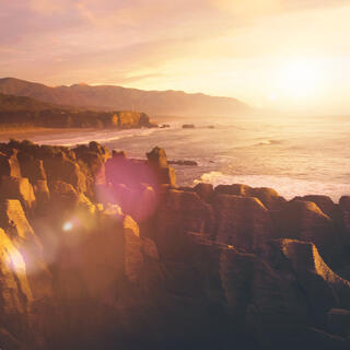 Punakaiki bei Sonnenuntergang 