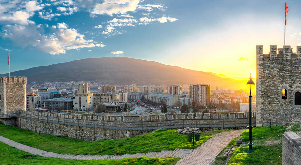 Blick über Skopje von der Festung aus