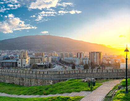 Blick über Skopje von der Festung aus