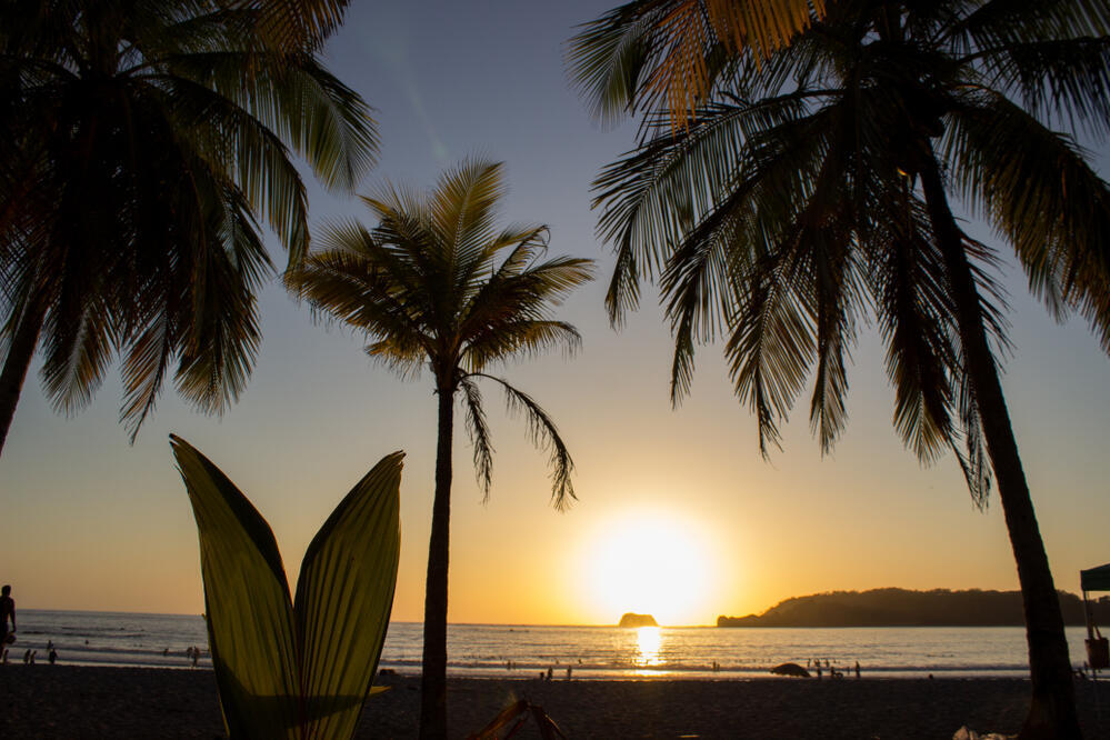 Playa Sámara bei Sonnenuntergang