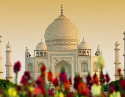 Taj Mahal bei Sonnenaufgang