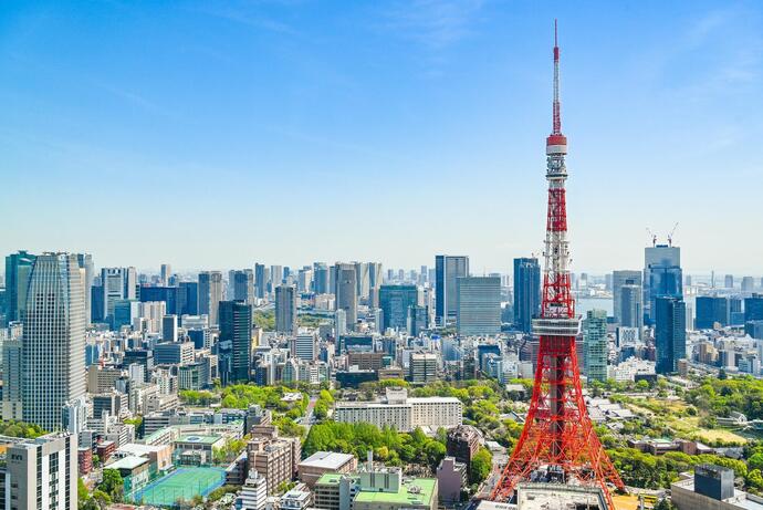 Japans Hauptstadt Tokyo mit dem berühmten Tokyo Tower