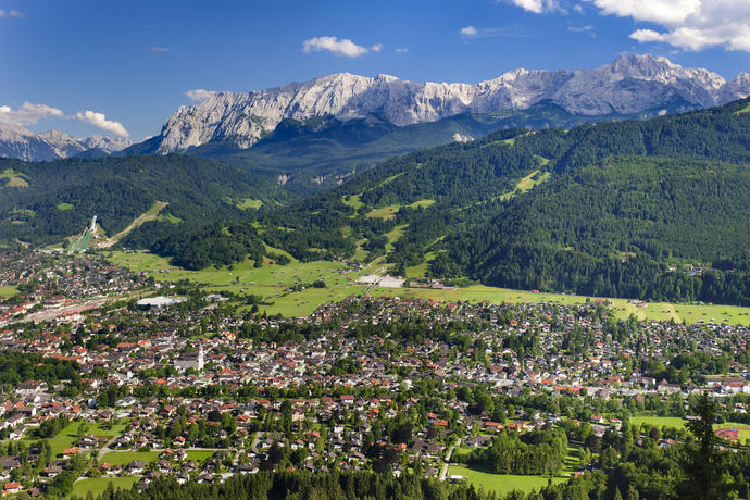 Garmisch-Partenkirchen von oben