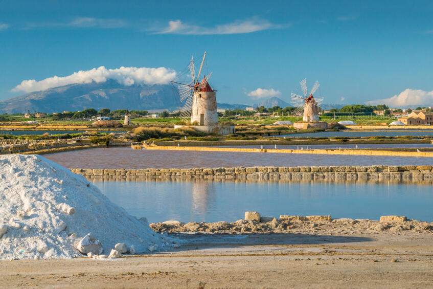 Salzbecken der Lagune von Marsala