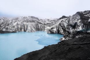 Solheimajoekull im Winter