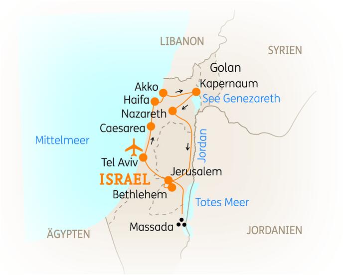 8 Tage Israel Rundreise Höhepunkte 