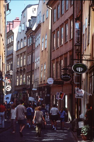 Lebendige Altstadt von Stockholm 