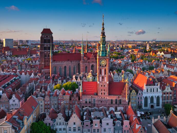 Blick auf die Altstadt von Danzig