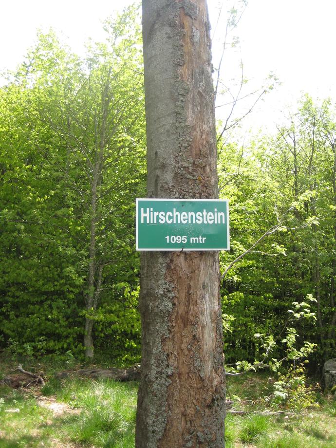 Hirschenstein Schild